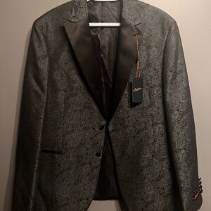 Egara Black Floral Men's Blazer